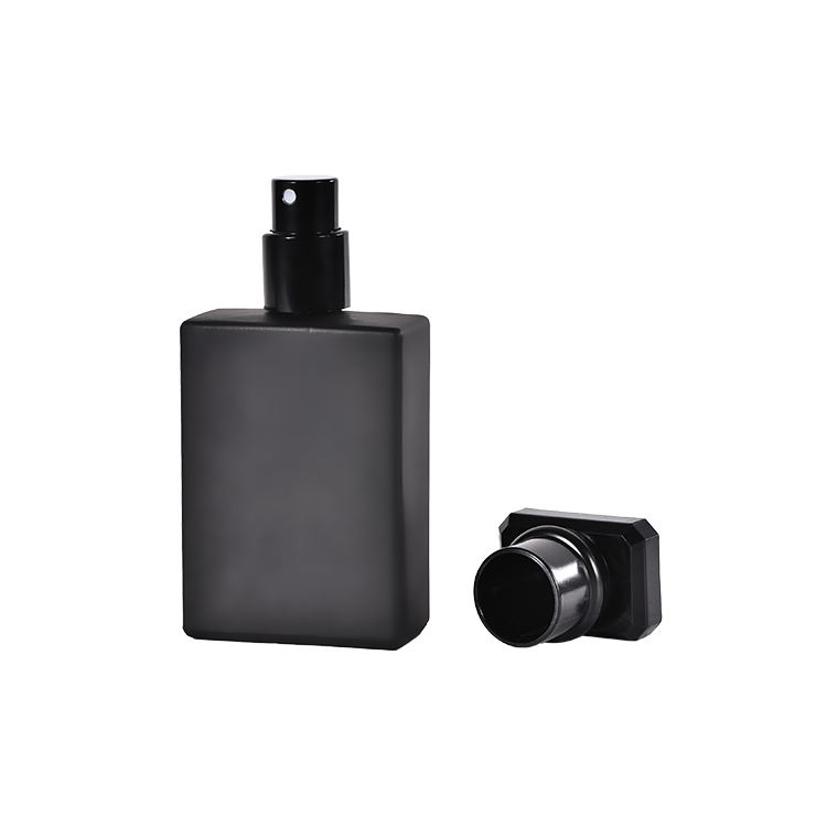 Olupese Igo gilasi Matte Black Glass Bottle Igo gilasi ikunra Ati Osunwon Ikoko